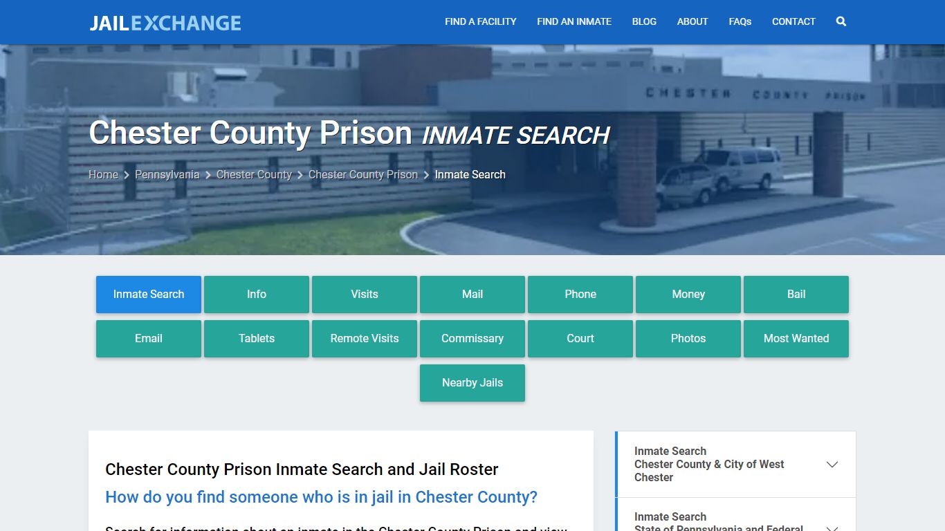 Inmate Search: Roster & Mugshots - Chester County Prison, PA